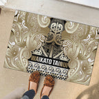 Aotearoa Iwi Waikato Tainui Rubber Doormat Maori Wharenui House Tribal Pattern