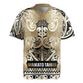 Aotearoa Iwi Waikato Tainui Rugby Jersey Maori Wharenui House Tribal Pattern