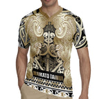 Aotearoa Iwi Waikato Tainui Rugby Jersey Maori Wharenui House Tribal Pattern