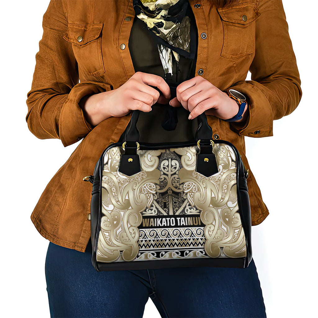 Aotearoa Iwi Waikato Tainui Shoulder Handbag Maori Wharenui House Tribal Pattern