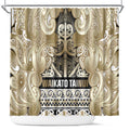 Aotearoa Iwi Waikato Tainui Shower Curtain Maori Wharenui House Tribal Pattern