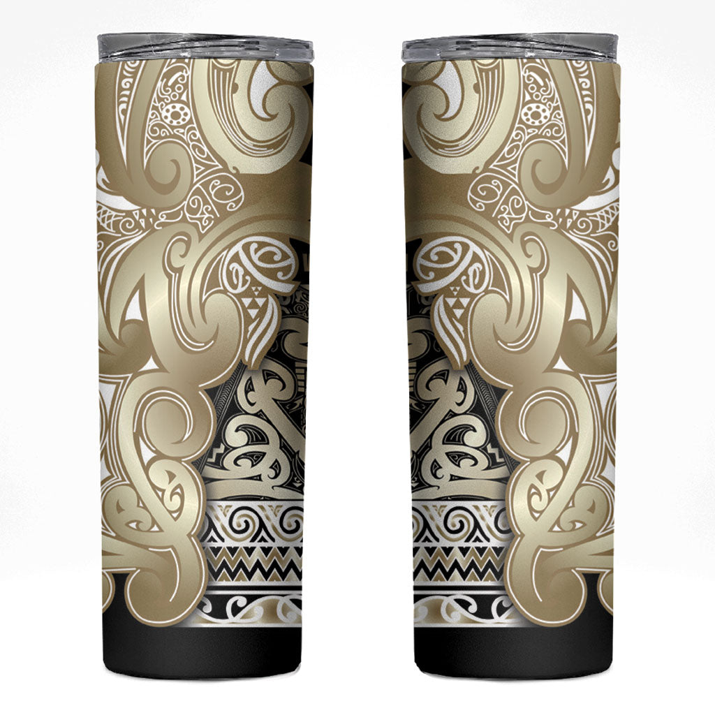 Aotearoa Iwi Waikato Tainui Skinny Tumbler Maori Wharenui House Tribal Pattern