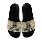Aotearoa Iwi Waikato Tainui Slide Sandals Maori Wharenui House Tribal Pattern