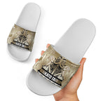 Aotearoa Iwi Waikato Tainui Slide Sandals Maori Wharenui House Tribal Pattern