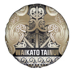 Aotearoa Iwi Waikato Tainui Spare Tire Cover Maori Wharenui House Tribal Pattern