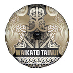 Aotearoa Iwi Waikato Tainui Spare Tire Cover Maori Wharenui House Tribal Pattern