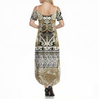 Aotearoa Iwi Waikato Tainui Summer Maxi Dress Maori Wharenui House Tribal Pattern