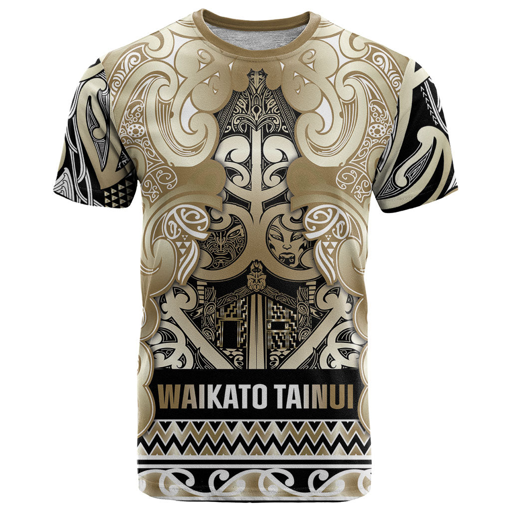 Aotearoa Iwi Waikato Tainui T Shirt Maori Wharenui House Tribal Pattern