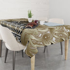 Aotearoa Iwi Waikato Tainui Tablecloth Maori Wharenui House Tribal Pattern