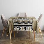 Aotearoa Iwi Waikato Tainui Tablecloth Maori Wharenui House Tribal Pattern