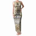 Aotearoa Iwi Waikato Tainui Tank Maxi Dress Maori Wharenui House Tribal Pattern