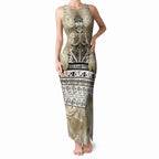 Aotearoa Iwi Waikato Tainui Tank Maxi Dress Maori Wharenui House Tribal Pattern