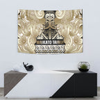 Aotearoa Iwi Waikato Tainui Tapestry Maori Wharenui House Tribal Pattern