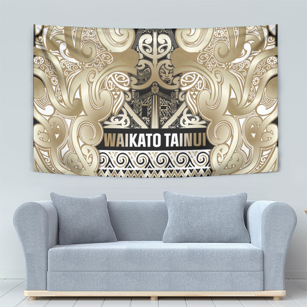 Aotearoa Iwi Waikato Tainui Tapestry Maori Wharenui House Tribal Pattern