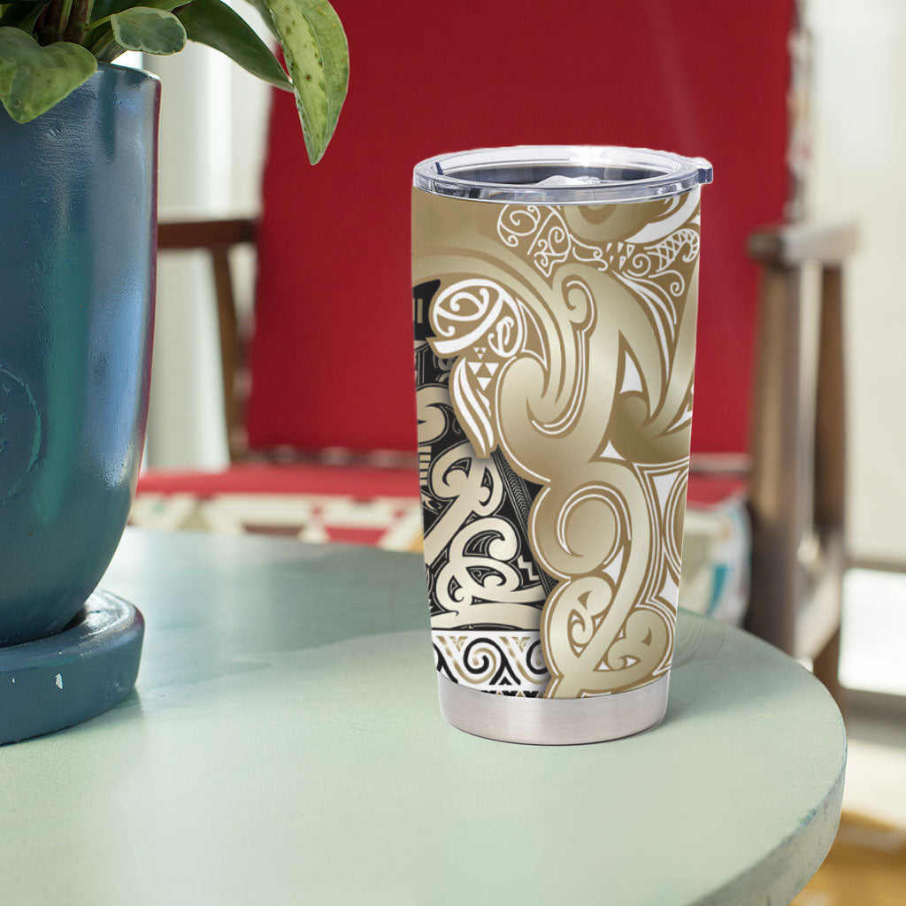 Aotearoa Iwi Waikato Tainui Tumbler Cup Maori Wharenui House Tribal Pattern