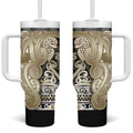 Aotearoa Iwi Waikato Tainui Tumbler With Handle Maori Wharenui House Tribal Pattern