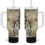 Aotearoa Iwi Waikato Tainui Tumbler With Handle Maori Wharenui House Tribal Pattern