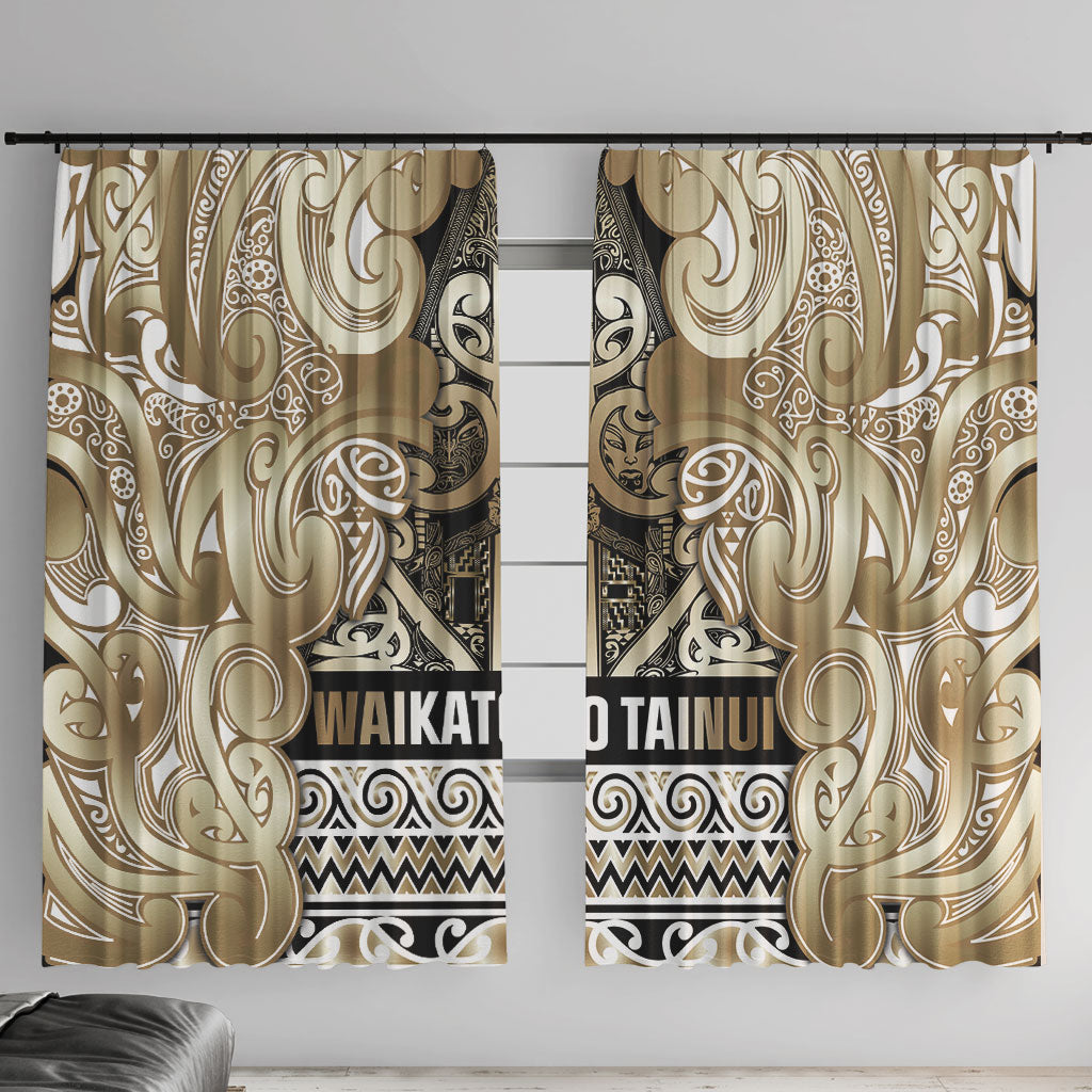 Aotearoa Iwi Waikato Tainui Window Curtain Maori Wharenui House Tribal Pattern