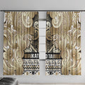 Aotearoa Iwi Waikato Tainui Window Curtain Maori Wharenui House Tribal Pattern