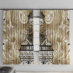 Aotearoa Iwi Waikato Tainui Window Curtain Maori Wharenui House Tribal Pattern