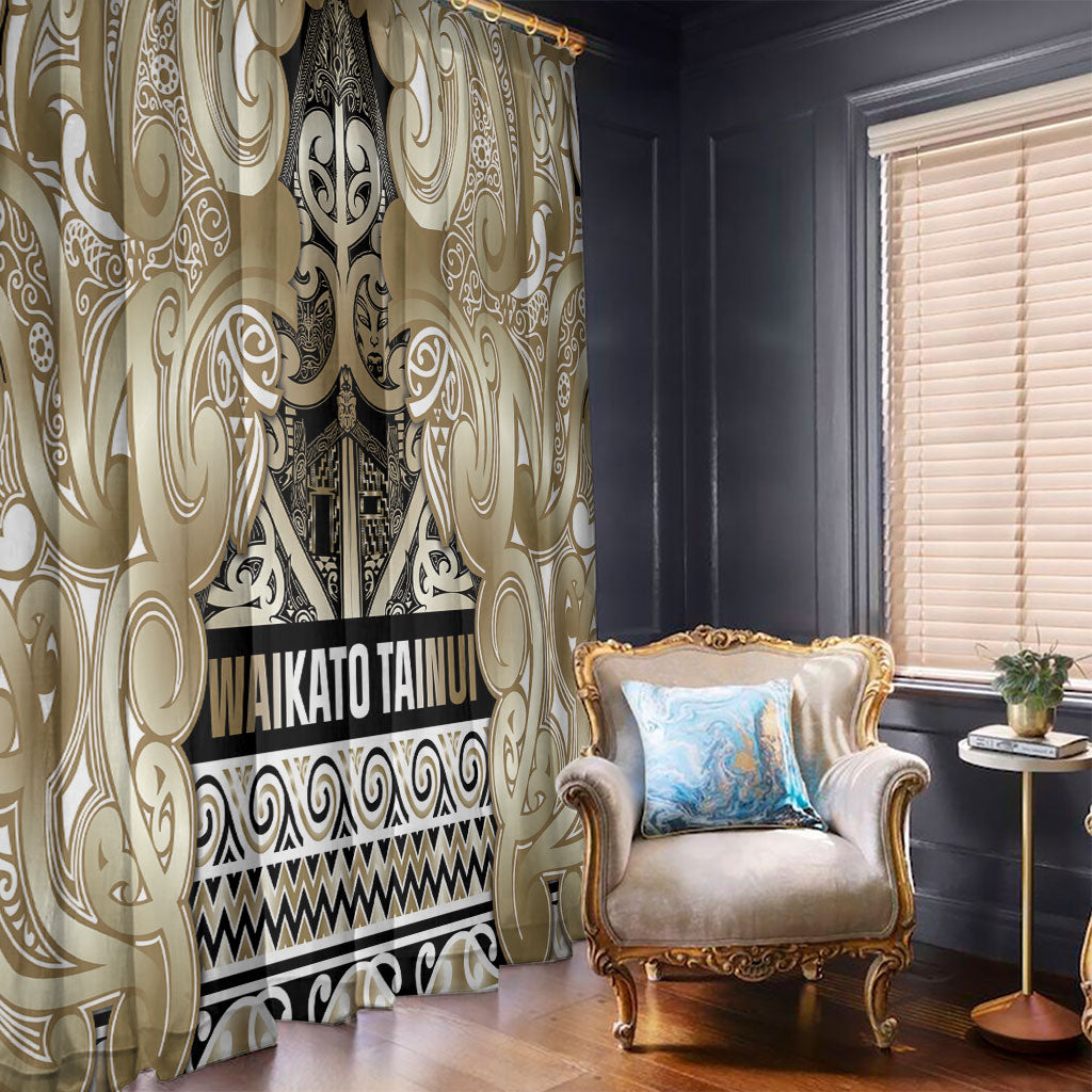 Aotearoa Iwi Waikato Tainui Window Curtain Maori Wharenui House Tribal Pattern