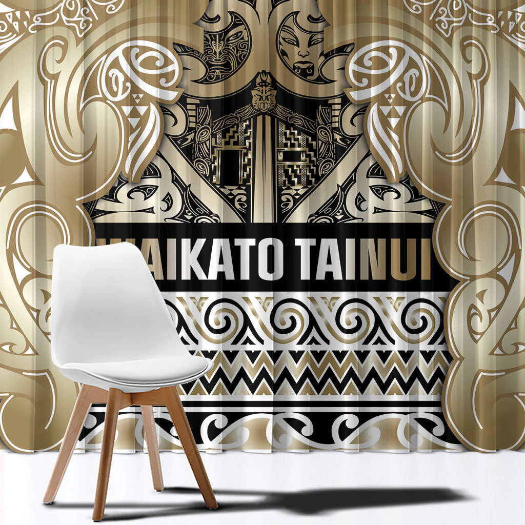 Aotearoa Iwi Waikato Tainui Window Curtain Maori Wharenui House Tribal Pattern