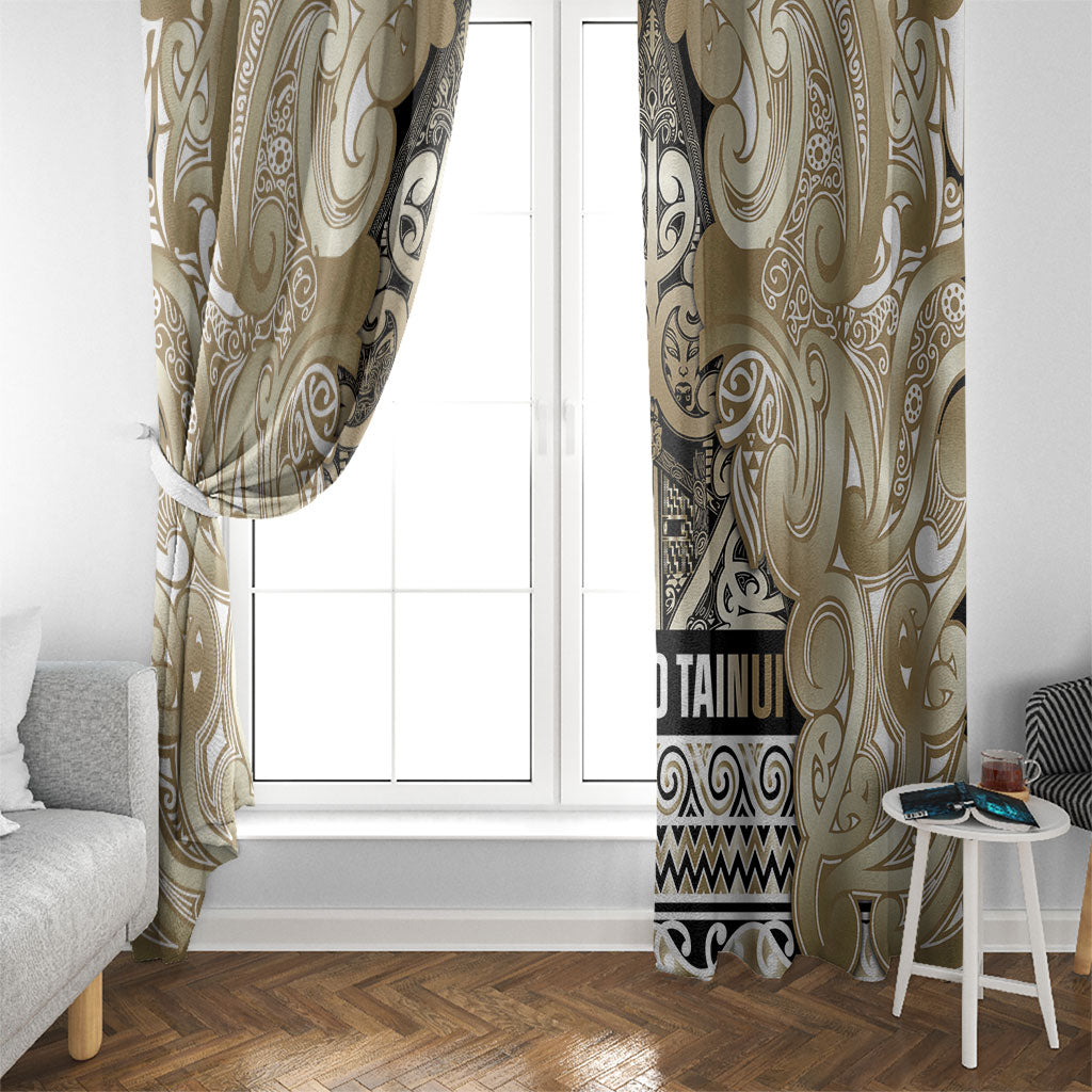 Aotearoa Iwi Waikato Tainui Window Curtain Maori Wharenui House Tribal Pattern