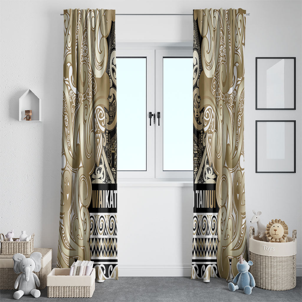 Aotearoa Iwi Waikato Tainui Window Curtain Maori Wharenui House Tribal Pattern