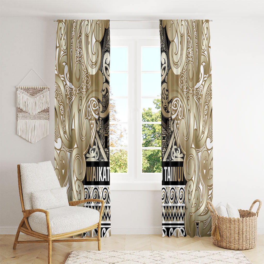Aotearoa Iwi Waikato Tainui Window Curtain Maori Wharenui House Tribal Pattern