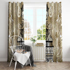 Aotearoa Iwi Waikato Tainui Window Curtain Maori Wharenui House Tribal Pattern