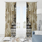 Aotearoa Iwi Waikato Tainui Window Curtain Maori Wharenui House Tribal Pattern