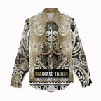 Aotearoa Iwi Waikato Tainui Women Casual Shirt Maori Wharenui House Tribal Pattern