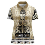 Aotearoa Iwi Waikato Tainui Women Polo Shirt Maori Wharenui House Tribal Pattern