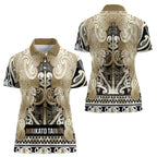 Aotearoa Iwi Waikato Tainui Women Polo Shirt Maori Wharenui House Tribal Pattern
