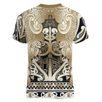 Aotearoa Iwi Waikato Tainui Women V-Neck T-Shirt Maori Wharenui House Tribal Pattern