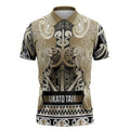 Aotearoa Iwi Waikato Tainui Zipper Polo Shirt Maori Wharenui House Tribal Pattern