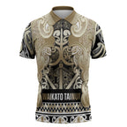 Aotearoa Iwi Waikato Tainui Zipper Polo Shirt Maori Wharenui House Tribal Pattern