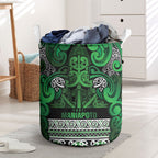 Aotearoa Iwi Ngati Maniapoto Laundry Basket Maori Wharenui House Tribal Pattern