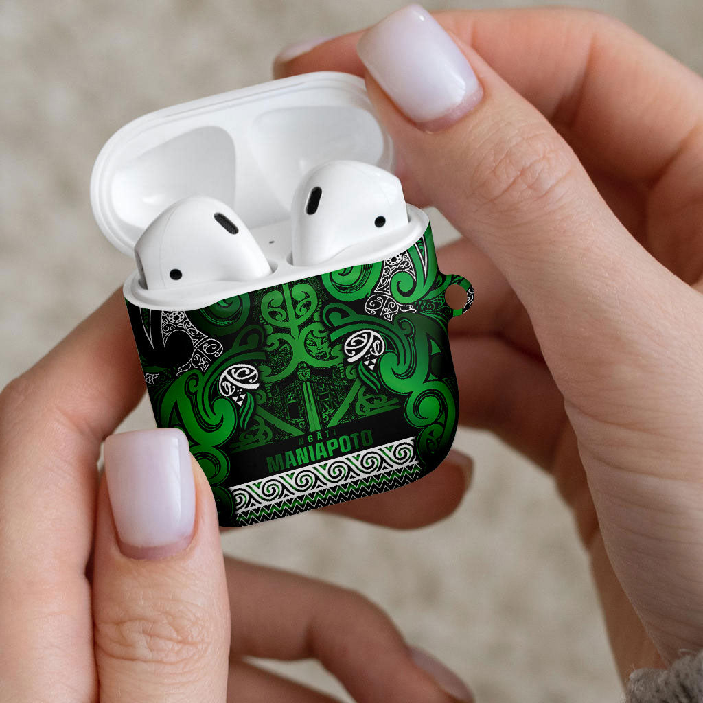 Aotearoa Iwi Ngati Maniapoto AirPods Case Maori Wharenui House Tribal Pattern