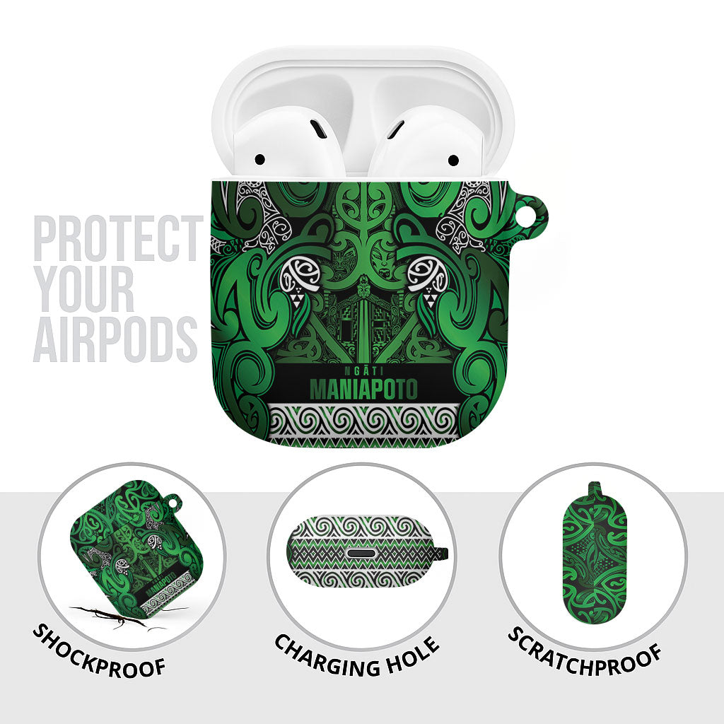 Aotearoa Iwi Ngati Maniapoto AirPods Case Maori Wharenui House Tribal Pattern