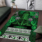 Aotearoa Iwi Ngati Maniapoto Area Rug Maori Wharenui House Tribal Pattern