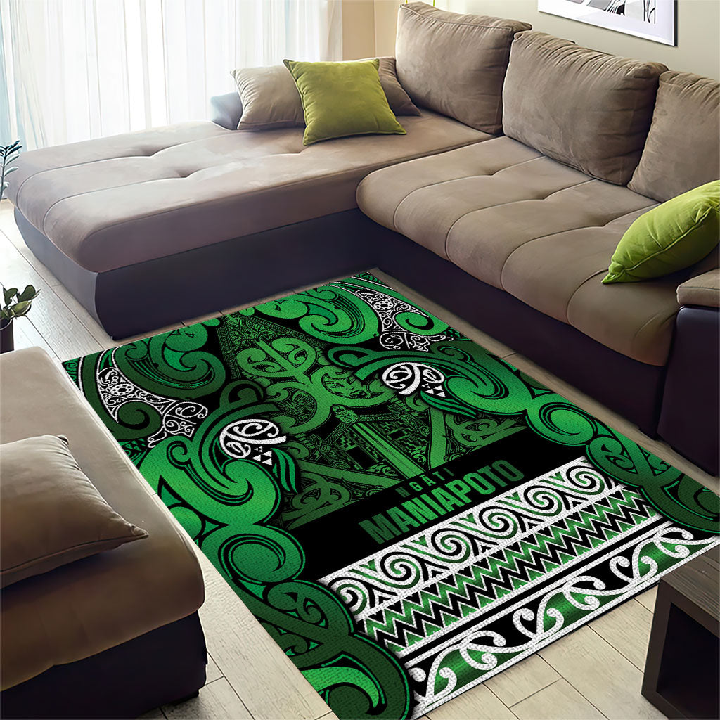 Aotearoa Iwi Ngati Maniapoto Area Rug Maori Wharenui House Tribal Pattern