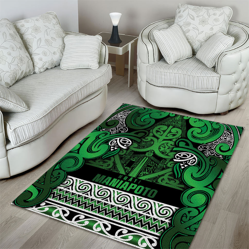 Aotearoa Iwi Ngati Maniapoto Area Rug Maori Wharenui House Tribal Pattern