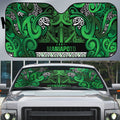 Aotearoa Iwi Ngati Maniapoto Auto Sun Shade Maori Wharenui House Tribal Pattern