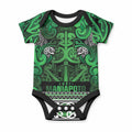 Aotearoa Iwi Ngati Maniapoto Baby Onesie Maori Wharenui House Tribal Pattern