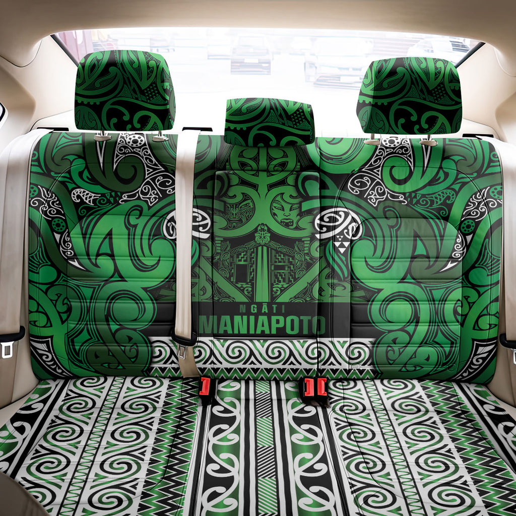 Aotearoa Iwi Ngati Maniapoto Back Car Seat Cover Maori Wharenui House Tribal Pattern