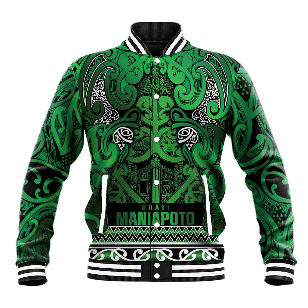 Aotearoa Iwi Ngati Maniapoto Baseball Jacket Maori Wharenui House Tribal Pattern
