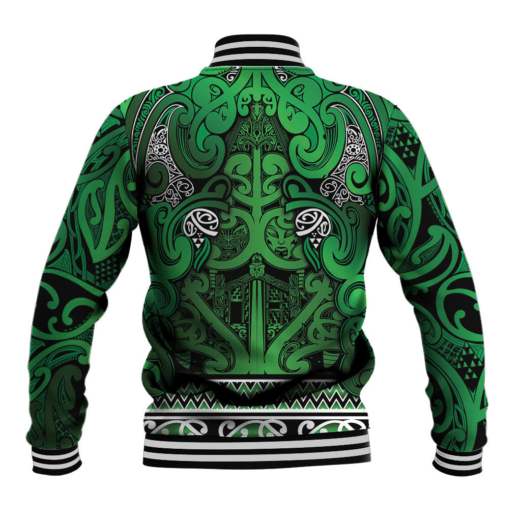 Aotearoa Iwi Ngati Maniapoto Baseball Jacket Maori Wharenui House Tribal Pattern