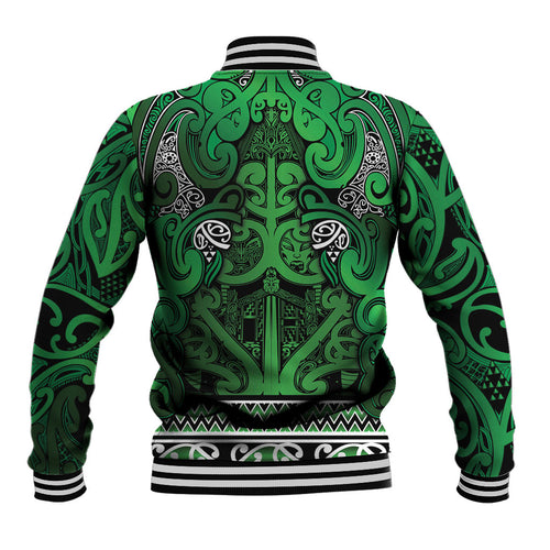 Aotearoa Iwi Ngati Maniapoto Baseball Jacket Maori Wharenui House Tribal Pattern