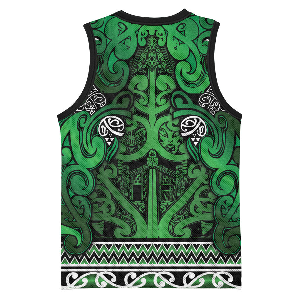 Aotearoa Iwi Ngati Maniapoto Basketball Jersey Maori Wharenui House Tribal Pattern